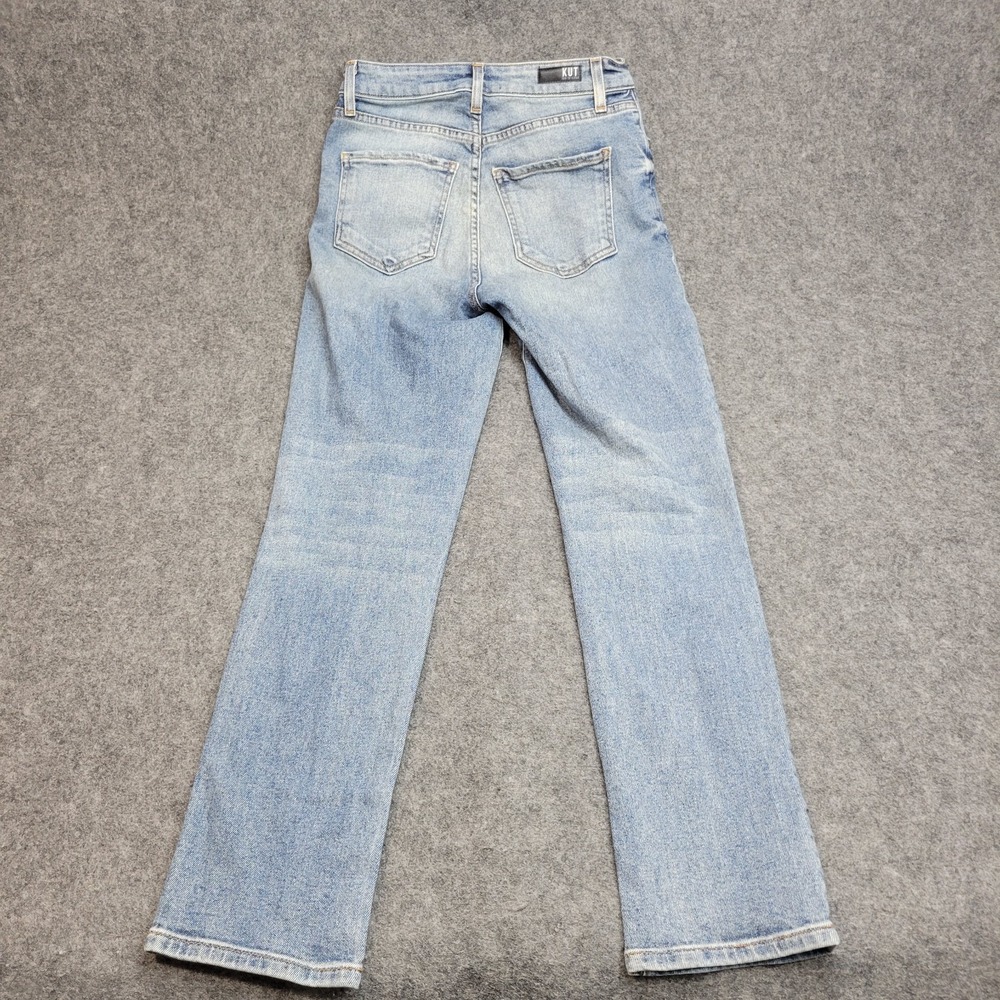 Kut From The Kloth Jeans Womens 0 Blue Denim High Rise Ankle VTG Straight Preppy - Picture 4 of 13